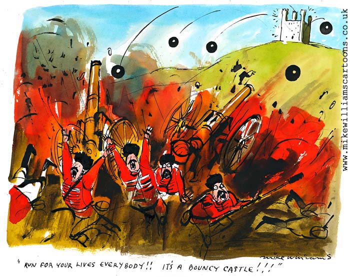 Bouncy Castle cartoon by Mike Williams